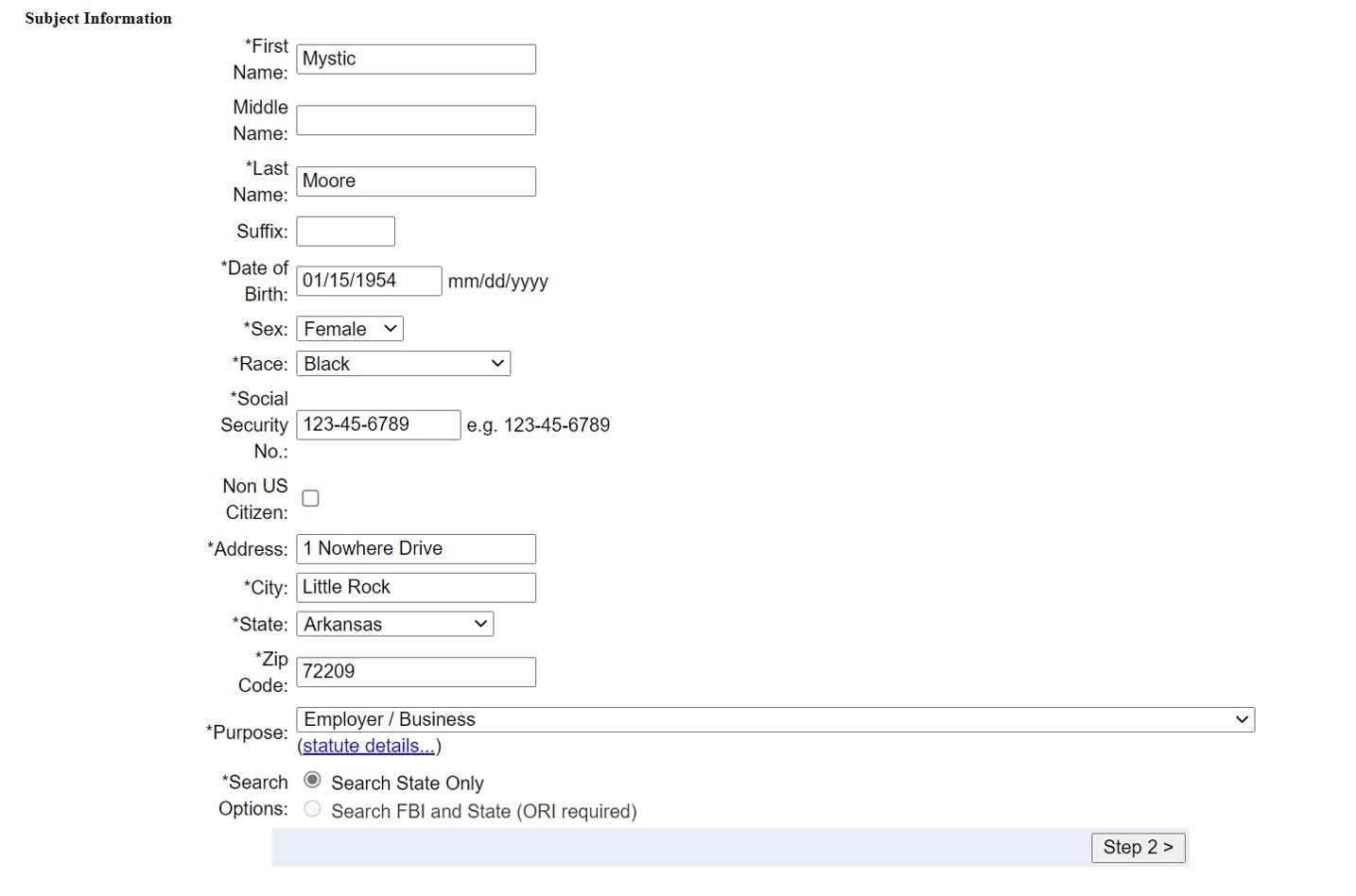 Online Criminal Background Check System