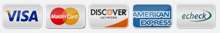 Pay with Visa,Mastercard, or Visa Pay with Visa, Mastercard, Discover, or Echeck