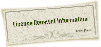 Renew Your License Today - Learn More